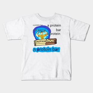 protein bar, protein bar vintage pattern Kids T-Shirt